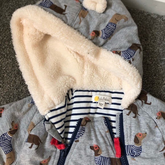 Baby Boden Dachshund Wiener Dog Print Hooded Cotton Bunting Size 18-24 Months - Picture 6 of 15